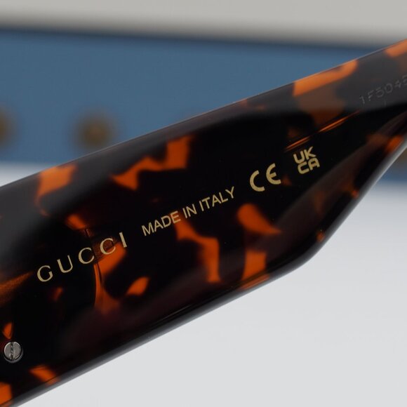 Gucci GG1950S 003 Shield Sunglasses - Dark Havana/Grey